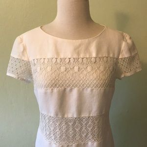 Donna Morgan White Linen Dress